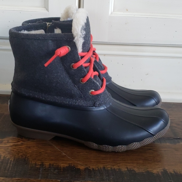 J Crew x Sperry Shearwater flannel boots E2599 - Picture 2 of 6
